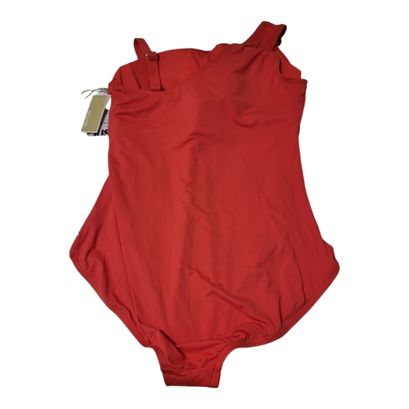 One Shoulder One Piece MK Bathsuit Woman Swimwear Sea Coral - Picture 10 of 11